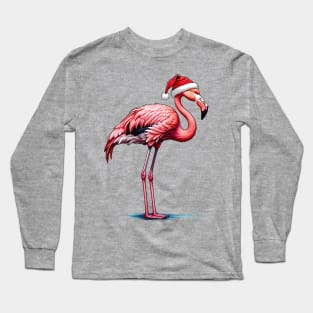 Flamingo Xmas Long Sleeve T-Shirt